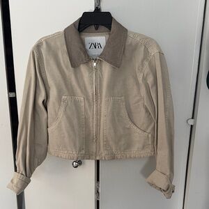 Zara Women's Beige Utility Jacket